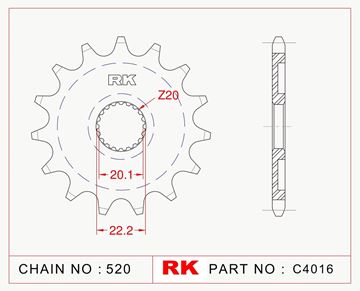 Picture of SPROCKET FRONT C4016 13T JT1590 RK