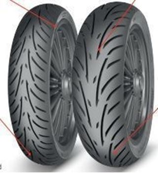 Picture of TIRE 90/90-10 TOURING FORCE-SC (50J,,,TL*,F/R,)