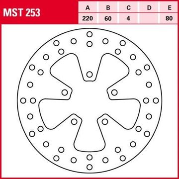 Εικόνα της ΔΙΣΚΟΠΛΑΚΑ MST253 LEONARDO150 250 220-60 5ΤΡ TRW LUCAS