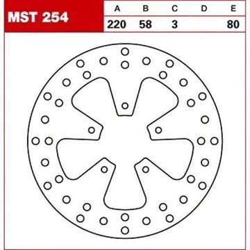 Εικόνα της ΔΙΣΚΟΠΛΑΚΑ MST254 RUNNER FX VXR ΕΜ 220-58 5ΤΡ TRW LUCAS
