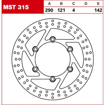 Picture of DISC BRAKE MST315 290-121 6H TRW LUCAS