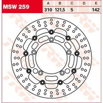 Picture of DISC BRAKE MSW259 310-121.5 5H TRW LUCAS