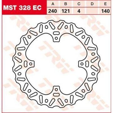 Picture of DISC BRAKE MST328EC CR/CRE/CRF 125 250 450 REAR 02- TRW LUCAS