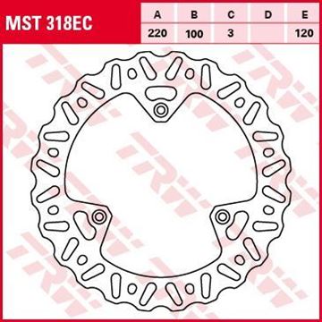 Picture of DISC BRAKE MST318EC YZ 85 02- RM 85 05- FRONT TRW LUCAS