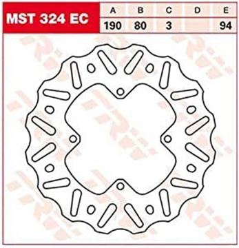 Εικόνα της ΔΙΣΚΟΠΛΑΚΑ MST324EC CR 85 ΟΠΙΣΘ TRW LUCAS
