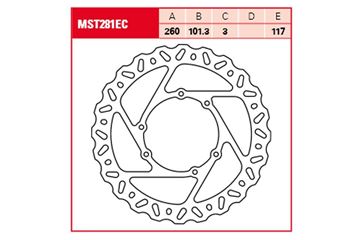Εικόνα της ΔΙΣΚΟΠΛΑΚΑ MST281EC CRF 450 15-19 ΕΜΠΡ TRW LUCAS