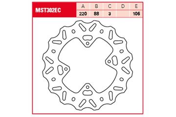 Εικόνα της ΔΙΣΚΟΠΛΑΚΑ MST302EC CRF 150 4T ΕΜΠ ΟΠΙΣΘ CR 80 85 ΟΠΙΣΘ TRW LUCAS