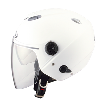 Picture of HELMET 202F-B OPEN S WHITE W/SUN VISOR ZEUS