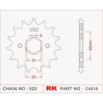 Picture of SPROCKET FRONT C4018 16T JT RK
