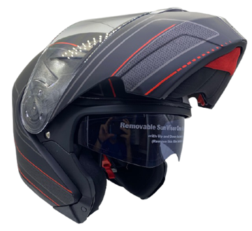 Picture of HELMET 906 FLIP UP S MAT BLACK WITH GRAPHIC CITYSTAR