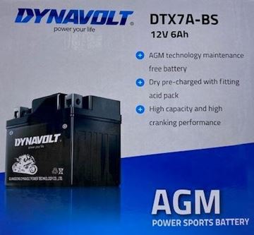 Picture of BATTERIES YTX7A-BS DTX7A-BS DYNAVOLT