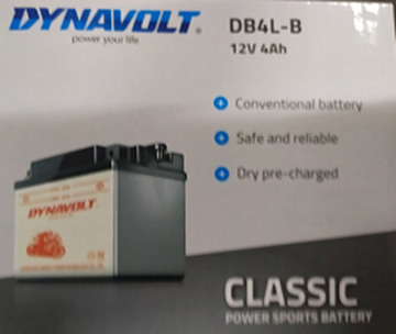 Picture of BATTERIES YB4L-B DB4L-B WITH ACID FLUIDS DYNAVOLT