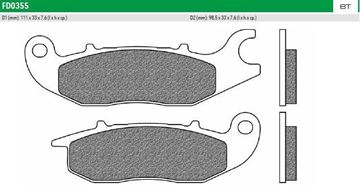 Picture of DISK PAD FD0355BE1 INNOVA NEWFREN F375