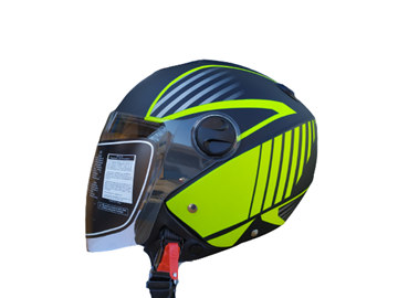 Picture of HELMET 617 OPEN M MAT BLACK FLUO