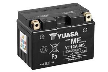 Picture of BATTERIES YT12A BS WITH ACID FLUIDS YUASA TAIW