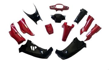 Picture of PLASTIC SETS KRISS 12PCS RED BLACK MAL