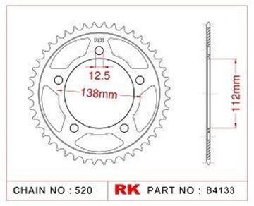 Picture of SPROCKETS REAR Β4133 41T JT1316 RK