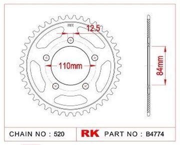 Picture of SPROCKETS REAR B4774 41T JT1225 RK