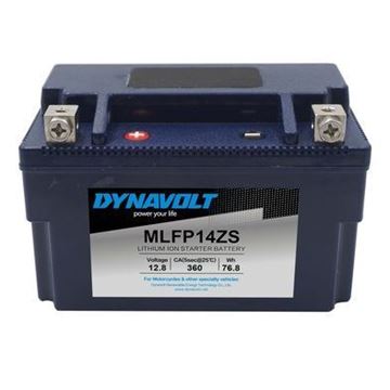 Picture of BATTERIES MLFP14ZS LITHIUM 10-12-14 YTZ10-12-14,YTX12,YT12A 360CCA DYNAVOLT