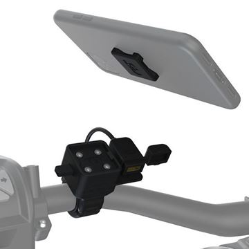 Εικόνα της ΒΑΣΗ ΚΙΝΗΤΟΥ ΓΙΑ ΤΙΜΟΝΙ ΜΕ USB ΦΟΡΤΙΣΤΗ CLIQR USB Handlebar Mount OX866 OXFORD DD