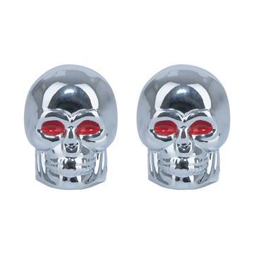 Εικόνα της ΔΙΑΚΟΣΜΗΤΙΚΟ ΒΑΛΒΙΔΟΣ Skull Valve Caps Silver OX766 OXFORD